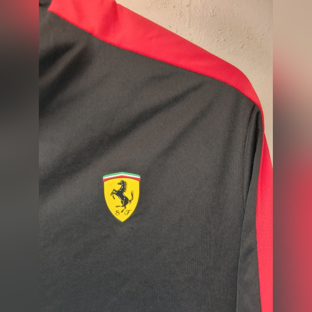 Puma Scuderia Ferrari Red Full Zip Racing Jacket Mens Small Long Sleeve Track - Picture 3 of 10